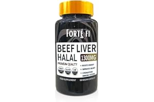 GENERIC Halal Beef Liver Capsules - Grass-Fed Organic Beef Liver Supplements - Freeze Dried Nutrients Supports Energy Production, Boosts Immunity and Enhances Well-Being - Use with Halal Collagen
