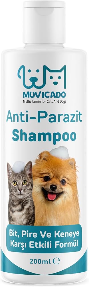 Muvicado Kedi Köpek Parazit Şampuanı Bit Pire Parazit Kene Damlası Tarağı Tasması İle Kullanım
