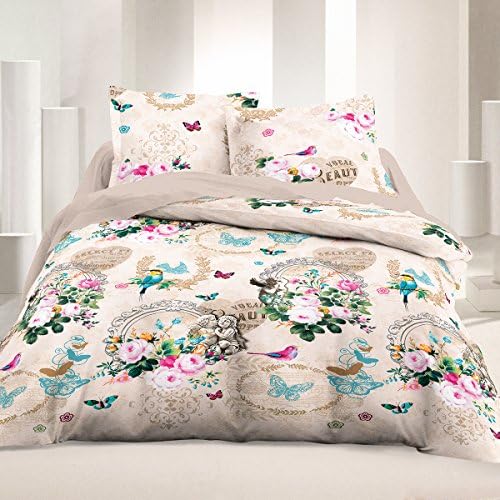Ornella - SoulBedroom 100% Cotton Bed Set (Duvet Cover 240x220 & 2 Pillow Cases 50x75 cm) (Euro King)