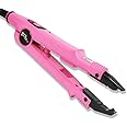Qliver Pinza extension ciocche professionali ，pinze calore per extension capelli allungamento (Rosa)