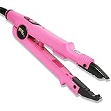 Qliver Pinza extension ciocche professionali ，pinze calore per extension capelli allungamento (Rosa)