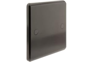 Art Deco Emporium Single Wall Plate in Vintage Period Style Bakelite Dark Brown Part of The New Exalt V2.0 Brand. Standard UK 1Gang Blanking Plate 1-Gang Blanking Panel