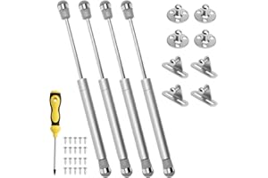 ZMDMAH 4 sztuki sprężyny gazowej 200N/20kg, amortyzatory gazowe, okucie klapowe, sprężyna gazowa do klap, tłumik drzwi szafki, sprężyna do klap z funkcją soft close, szafka kuchni