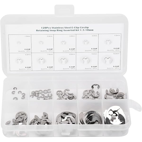 M15 E-Clip 200Pcs M3 E-Clip Circlip 3mm External Retaining Rings ...