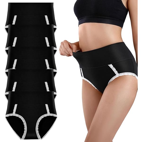 Mutandine Donna In Pizzo E Cotone - Vita Alta Confezione Da 4 - Taglie 40-56 - Comode E Senza VPL - Foto 2