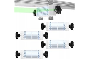 TEVO TECH 4 x Leveling System for Suspended Ceilings, Quick Installation Tool, Ceiling Levelling Holder Profile CD60 ES Plasterboard Regips, Ceiling Hanger Drywall, Direct Hanger, Laser Target Board