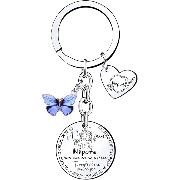 Regalo di Laurea per Nipote e Nipotino, Portachiavi Ispirazionale - Idee Regali Compleanno e * Natalizia per Nipoti
