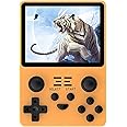 AIUOUS Powkiddy RGB20S Handheld Retro Game Console Built-in 15,000 Games 64G 3.5 Inch IPS Screen Open Source System (Yellow)