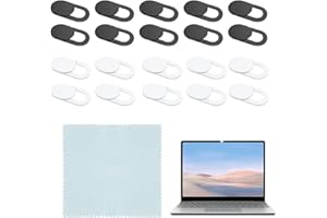 HEXINYIGJLY 20 Stück für Webcam Abdeckung, Ultra Dünne Laptop Kamera Abdeckung Schieber für Webcam Cover für Computer Laptop Smartphone Tablet PC Handy Zubehör für Web Kamera Abdeckung(weiß, schwarz)