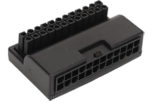 SUPYINI ATX 24-pinowy męski na 24-pinowy żeński zasilacz 90 stopni Plug and Play ATX 24-pinowy adapter kątowy do komputera stacjonarnego płyta główna zasilacz PC