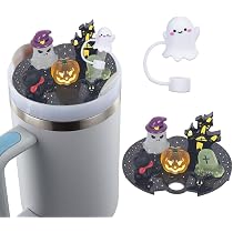 Geister-Strohhalm-Abdeckungen Für Stanley-Becher – 6 Stück, Silikon, Staubdicht