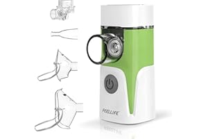 ‎FEELLIFE FEELLIFE Inhalationsgerät für Kinder & Erwachsene Leiser Inhalator Babys Tragbar Leicht Inhaliergerät Erwachsene Vernebler Inhaliergerät Atemwegserkrankungen Aerogo (Grün)
