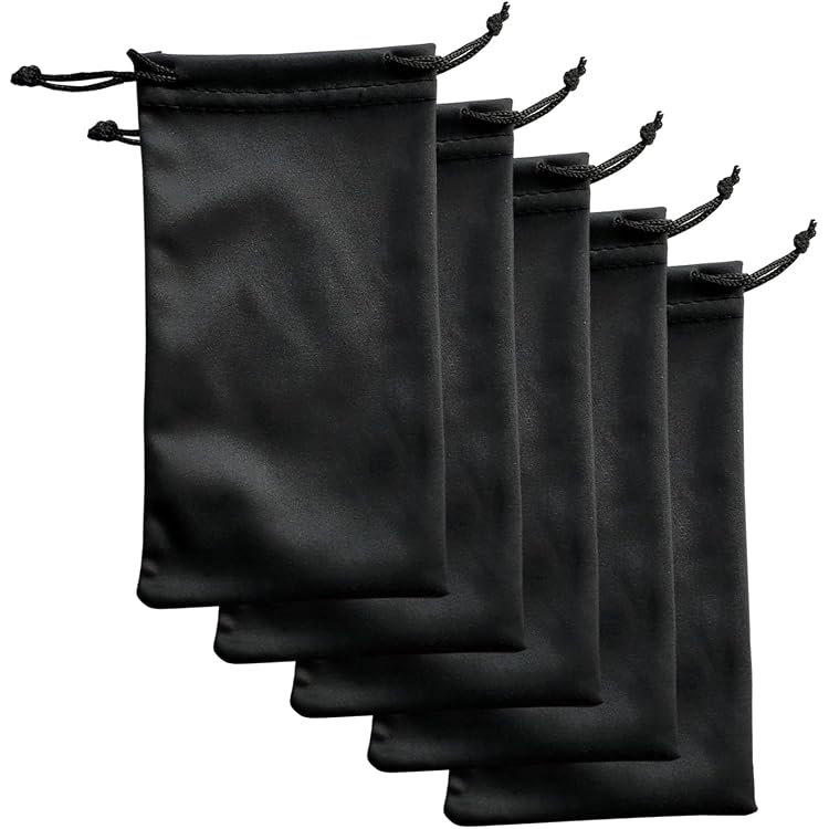 Lot De 4 étuis Microfibre Pour Lunettes Ed Hicks - Noir, Bleu, Blanc, Gris - Protection Anti-rayures