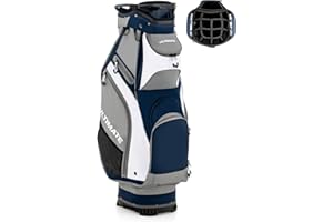 COSTWAY Bolsa Golf con 14 Palos, Bolsa de Carro de Golf Ligera y Portátil, 7 Bolsillos con Cremallera, Capucha para Lluvia, Cart Bag, Soporte para Paraguas, Unisex Adulto
