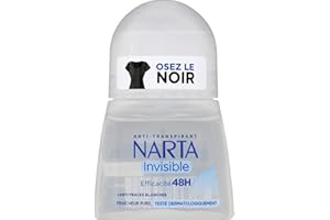 Narta Niewidzialny antyperspirant przeciw białym śladom, czysta świeżość, skuteczność 48 godzin - 50ml Roll