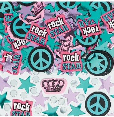 14g Rockstar Confetti for Children's Birthday Parties and Motto Parties, Table Decoration, Girls Rock Decoration