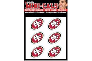 Wincraft Visage Autocollant 3 cm - NFL San Francisco 49ers