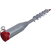 NAJDER Parasol Holder Ground Sleeve 570 mm for Round Pipes Diameter 10-55 mm, Parasol Post Support Ground Anchor Screw-In Gro