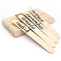 KINGLAKE 100 Stücke 15x1,6 cm Popsicle Sticks Holzstäbchen Natürliche Craft Sticks Pflanze Etikette Hölzern für Handwerk…