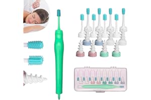 HDAKDDHG Pulisci Orecchie,Kit per la Rimozione del Cerume Umano Q Twist,Morbido e Confortevole con Testine a Spirale in 8 testine in Silicone e 9 testine Pennello Piccolo Lavabili(Verde brillante)