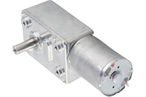 FTVOGUE 12V CC Moteur à Engrenages en Métal à Vis de Couple Élevé Turbo à Vis sans Fin Moteur à Réduction (100RPM)