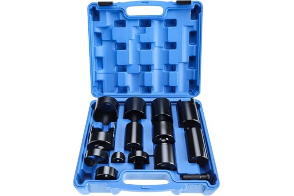 FreeTec Kit de 14 pièces pour Les Automobiles et Les camions - Extracteurs de gaz propulseur pour Presse d'atelier, extracteur de paliers, forets et articulations sphériques