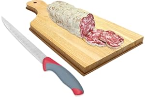 Fatigati Casa Planche à découper en bois de cuisine, petit battilarda 28 x 12 cm, professionnelle antidérapante