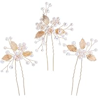 5-teiliges Braut-Haarschmuck Set – Goldene Blatt-Haarnadeln Mit Kristall, Für Hochzeit & Festliche Anlässe