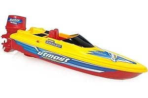 Generico Motoscafo Giocattolo a Batteria Barca Giocattolo Funzionante Motoscafo a Pile Battello Giocattolo Bambini Barca a Motore Elettrico Gioco,Colori Assortiti Colore Casuale