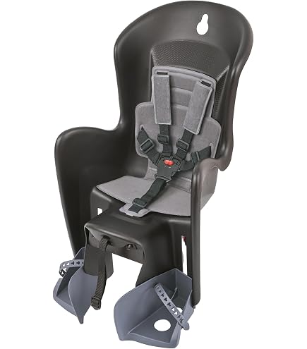 Siège Arrière Vélo Bikey Cool Elm - Pour Enfants 9-22 Kg, Compatible 26'' à 29'' Bleu Denim/Jaune