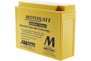 Motobatt MB16AU AGM Battery, Yellow