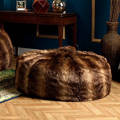 ICON XL Panelled Faux Fur Bean Bag Chair Extra Large Bean Bags