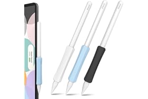 NIUTRENDZ 3 Stück Silikon Griff für Apple Pencil 2. Generation, Apple Pencil Pro& USB-C Schutzhülle Zubehör Ergonomisches Design Ärmel Halter【Magnetisches Aufladen & Double Tap】