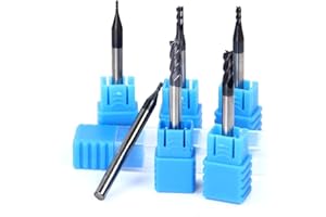 Latinaric 6 pezzi CNC Gambo Dritto Frese Con per Taglio Acciaio, 1mm 1.5mm 2mm 2.5mm 3.5mm 4mm