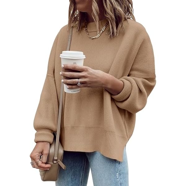 Maglione Donna Oversize Saodimallsu – Collo Alto A Pipistrello, Maniche Lunghe, Maglia Larga Con Treccia – Morbido E Caldo, Taglie Comode Per Autunno E Inverno
