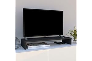 Henor Soporte Monitor Elevador TV de Madera 82 x 26.5 x 12 cm Soporta 50 Kg. Grafito