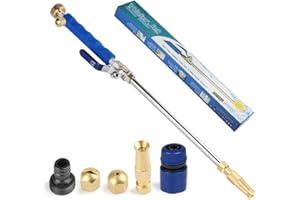 Outigu Hydro Jet Deep High Pressure Power Washer with Brass Garden Hose End Power 2 Nozzles for Garden Hose, Car, Home, Garden, Lawn, Patios(Adjustable Type + Fan Type)