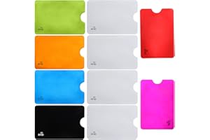 Diboniur Lot de 10 - Housse de Protection RFID pour Cartes de crédit, Etui Carte Bancaire Anti Piratage, Bloqueur RFID et NFC, Mix