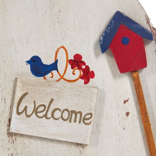 Vogelhaus Wohnwagen Camper zum Hängen Holz Blechdach - 4