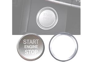 Youzzei Audi Start Stop Knopf Abdeckung, Auto Motor Start Stop Knopf für Audi A4 A5 A6 A7 A8 Q3 Q5 Q7 Startknopf Abdeckung, Verbessert Aluminiumlegierung Dekor audi q5 Aufkleber - Silber