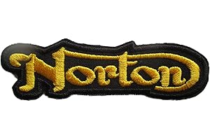 Hotrodspirit - Parche para moto Norton (10,5 x 3 cm), color negro y amarillo