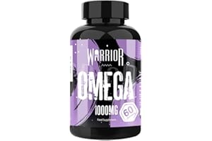 Warrior Omega Fish Oils 1000mg - 60 Softgel Capsules - Omega 3 Essential Fatty Acids Supplement - May Help Maintain: Healthy Skin, Hair, Teeth, Gums, Bones, Joints, and Immune System