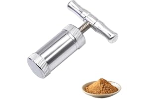 GUANICI Pollen Press Portable Pollen Press Removable Pollen Press Pepper Pollen Press Vanilla Pollen Press Manual Pollen Press Made of Aluminium Alloy for Herbs Apices Pollen Pepper (Silver)