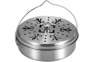 FYting Porta Zampirone,Porta Bobina per Zanzare Porta Spirale Antizanzare Esterno Bobinacon Coperchio e Manico Rotondoper la Casa Portatile per Insetti per la Casa Campeggio Allaperto Viaggiare