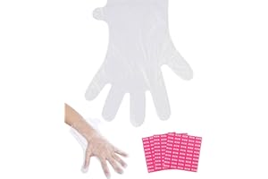 KGDUYC 100 pcs gants de paraffine transparents pour les traitements à la cire thermale. Idéaux pour les salons de coiffure et les soins des mains.