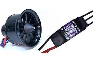 DoBoFo EDF 50mm 4S 4300KV 16.8V 11 Blades with 40A ESC, Electric Ducted Fan with Electronic Speed Controller, RC Jet Engine, Brushless Motor, Remote Control Model Replacement Airplane Parts DIY