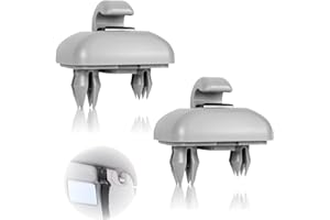 PCSFOE 2 piezas Auto Mount Parasol, Clip para parasol de coche, gancho de clip para parasol de coche, apto para Au-Di A1 A3 A4 A5 Q3 Q5 (8e0 857 562) A7 B6 B7 B8 S4 S5 (gris)