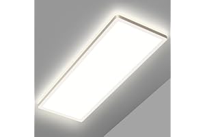 FELIIGO Deckenlampe Led Deckenleuchte Flach Lampe - LED Deckenlampe, Led Panel Rechteckige 24W 2500LM Decke Leuchten für Büro Küche Wohnzimmer, 4000K Neutralweißes Licht Backlighteffekt 580x200x25mm (LxBxH)
