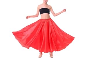 YEAHDOR Enfants Filles Jupe de Danse Mousseline Jupe Ceinture Élastique Jupe Courte Jupettes Jupe de Danse du Ventre Spectacle Fêtes Cadeau 3-12 Ans
