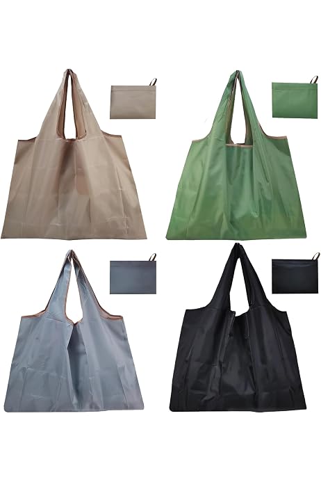 Faltbare Einkaufstasche Aus Oxford-Stoff – 3 Stück Set, Waschbar, Wiederverwendbar, 64x53 Cm
